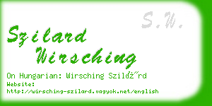 szilard wirsching business card